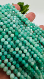 Emerald Round Faceted Beads 4 mm Size - AAA Quality - Length 40 Cm- Natural Emerald Beads