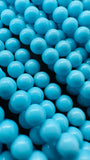 Turquoise Round Beads 3 mm Size- AAA Quality  -100 % Natural Turquoise -  Length 40 cm - Turquoise Round Blue