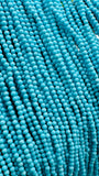 Turquoise Round Beads 2 mm Size- AAA Quality -100 % Natural Turquoise - Length 40 cm - Turquoise Round Blue