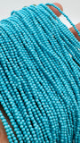 Turquoise Round Beads 2 mm Size- AAA Quality  -100 % Natural Turquoise -  Length 40 cm - Turquoise Round Blue