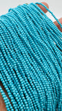 Turquoise Round Beads 2 mm Size- AAA Quality -100 % Natural Turquoise - Length 40 cm - Turquoise Round Blue