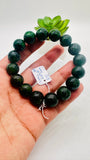 Chrome Diopside Bracelet -14 mm Size - Code #C5 - AAAA Quality - Length 7.5 Inch - Natural Chrome Diopside Bracelet