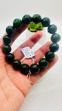 Chrome Diopside Bracelet -14 mm Size - Code #C5 - AAAA Quality - Length 7.5 Inch - Natural Chrome Diopside Bracelet