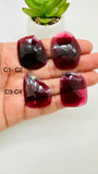 Garnet Rose Cut Fancy Shape • Code C1-C4 • Garnet Faceted Cut (Polki)  •  AAA Quality- Best for Jewelry making • One Side Cutting