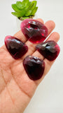 Garnet Rose Cut Fancy Shape • Code C5-C8 • Garnet Faceted Cut (Polki)  •  AAA Quality- Best for Jewelry making • One Side Cutting