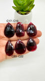 Garnet Rose Cut Fancy Shape • Code C17- C22 • Garnet Faceted Cut (Polki)  •  AAA Quality- Best for Jewelry making • One Side Cutting