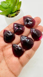 Garnet Rose Cut Fancy Shape • Code C35- C40 • Garnet Faceted Cut (Polki)  •  AAA Quality- Best for Jewelry making • One Side Cutting