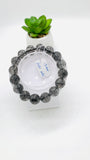 Black Rutile Bracelet • 13 mm Size • Code #A15 • AAAA Quality • 7.5 Inch Length • Natural Rutilated Quartz  • Rutile Bracelet