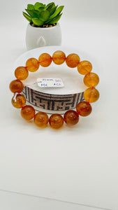 Andesine Bracelet- Size 14 mm- Code# C1  - AA Quality length 7.5 Inch Origin Tibet - Natural Andesine Round Bracelet