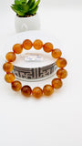 Andesine Bracelet- Size 14 mm- Code# C2  - AA Quality length 7.5 Inch Origin Tibet - Natural Andesine Round Bracelet