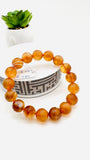 Andesine Bracelet- Size 13 mm- Code# C3  - AA Quality length 7.5 Inch Origin Tibet - Natural Andesine Round Bracelet