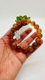 Andesine Bracelet- Size 13 mm- Code# C3 - AA Quality length 7.5 Inch Origin Tibet - Natural Andesine Round Bracelet