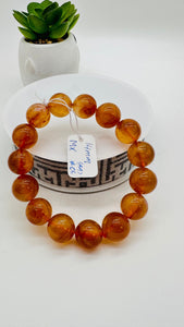 Andesine Bracelet- Size 14 mm- Code# C6 - AA Quality length 7.5 Inch Origin Tibet - Natural Andesine Round Bracelet