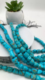 Turquoise Nugget Beads - Size 7.5-8X8-9 mm - length 40 cm - Natural Turquoise Freeform Beads- AAA Quality