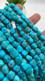 Turquoise Nugget Beads - Size 7.5-8X8-9 mm - length 40 cm - Natural Turquoise Freeform Beads- AAA Quality