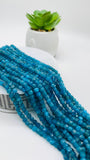 Apatite Faceted Cube Beads - 4 mm Size - Length 40 cm - Natural Apatite Box Beads