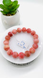Pink Opal Bracelet - 12 mm Size - Code P17 - AAAA Quality - Length 7.5 Inch- Natural Pink Opal Bracelet- Dark Color