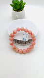 Pink Opal Bracelet - 12 mm Size - Code N9 - AAA Quality - Length 7.5 Inch- Natural Pink Opal Bracelet- Dark Color