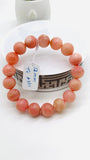 Pink Opal Bracelet - 12 mm Size - Code N11 - AAA Quality - Length 7.5 Inch- Natural Pink Opal Bracelet- Dark Color