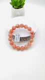 Pink Opal Bracelet - 12 mm Size - Code N11 - AAA Quality - Length 7.5 Inch- Natural Pink Opal Bracelet- Dark Color