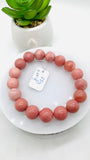 Pink Opal Bracelet - 12 mm Size - Code N15 - AAA Quality - Length 7.5 Inch- Natural Pink Opal Bracelet- Dark Color