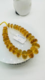 Citrine Faceted Roundel 9-14  mm Big Size  • Length 7 Inch •  AAA grade • Natural Citrine Beads• Citrine Rondelle Faceted