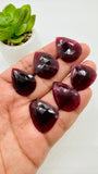 Garnet Rose Cut Fancy Shape • Code C29- C34  • Garnet Faceted Cut (Polki)  •  AAA Quality- Best for Jewelry making • One Side Cutting