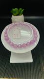 Kunzite Bracelet - 8 mm Size - Code# C4 - AAAA Quality - Natural Kunzite Round Bracelet - Length 7.5 Inch