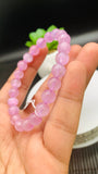 Kunzite Bracelet - 8 mm Size - Code# C4 - AAAA Quality - Natural Kunzite Round Bracelet - Length 7.5 Inch