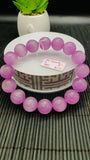 Kunzite Bracelet - 14.50 mm Size - Code# C10  - AAAA Quality - Natural Kunzite Round Bracelet - Length 8 Inch