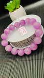 Kunzite Bracelet - 14.50 mm Size - Code# C11  - AAAA Quality - Natural Kunzite Round Bracelet - Length 8 Inch