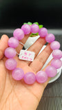 Kunzite Bracelet - 15.50 mm Size - Code# C12  - AAAA Quality - Natural Kunzite Round Bracelet - Length 8 Inch