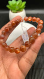 Sunstone Bracelet 8 mm size- Code #S1  -AAA Quality - Natural Sunstone Beaded Bracelet - Length 7.5 Inch