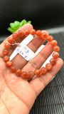 Sunstone Bracelet 8 mm size- Code #S3  -AAA Quality - Natural Sunstone Beaded Bracelet - Length 7.5 Inch