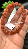 Sunstone Bracelet 8 mm size- Code #S4  -AAA Quality - Natural Sunstone Beaded Bracelet - Length 7.5 Inch