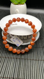 Sunstone Bracelet 8.50 mm size- Code #S6  -AAA Quality - Natural Sunstone Beaded Bracelet - Length 7.5 Inch