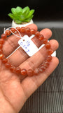 Sunstone Bracelet 7 mm size- Code #S10  -AAA Quality - Natural Sunstone Beaded Bracelet - Length 7.5 Inch