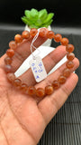 Sunstone Bracelet 8 mm size- Code #S1  -AAA Quality - Natural Sunstone Beaded Bracelet - Length 7.5 Inch