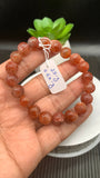 Sunstone Bracelet 9.5 mm size- Code #S14  -AAA Quality - Natural Sunstone Beaded Bracelet - Length 7.5 Inch