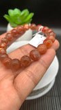 Sunstone Bracelet 9.5 mm size- Code #S15  -AAA Quality - Natural Sunstone Beaded Bracelet - Length 7.5 Inch