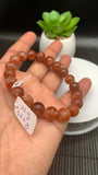 Sunstone Bracelet 9.5 mm size- Code #S15  -AAA Quality - Natural Sunstone Beaded Bracelet - Length 7.5 Inch