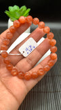 Sunstone Bracelet 8 mm size- Code #N1  -AAA Quality - Natural Sunstone Beaded Bracelet - Length 7.5 Inch