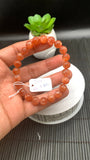 Sunstone Bracelet 8 mm size- Code #N2  -AAA Quality - Natural Sunstone Beaded Bracelet - Length 7.5 Inch