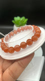 Sunstone Bracelet 8 mm size- Code #N2  -AAA Quality - Natural Sunstone Beaded Bracelet - Length 7.5 Inch