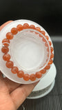 Sunstone Bracelet 8 mm size- Code #N2  -AAA Quality - Natural Sunstone Beaded Bracelet - Length 7.5 Inch