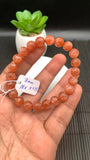 Sunstone Bracelet 8 mm size- Code #N5  -AAA Quality - Natural Sunstone Beaded Bracelet - Length 7.5 Inch