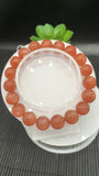 Sunstone Bracelet 10 mm size- Code #N8  -AAA Quality - Natural Sunstone Beaded Bracelet - Length 7.5 Inch