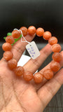 Sunstone Bracelet 12 mm size- Code #N9  -AAA Quality - Natural Sunstone Beaded Bracelet - Length 7.5 Inch