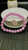 Kunzite Bracelet - 8 mm Size - Code# C1  - AAA Quality - Natural Kunzite Round Bracelet - Length 7.5 Inch