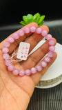 Kunzite Bracelet - 8 mm Size - Code# C2  - AAA Quality - Natural Kunzite Round Bracelet - Length 7.5 Inch